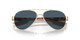 Close Up View of Costa Del Mar Loreto Women's Pilot Sunglasses Rose Gold/Polarized Gray 580P 56mm