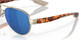 Top View of Costa Del Mar Loreto Womens Sunglasses Rose Gold/Polarized Blue Mirror 580P 56mm