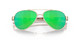 Close Up View of Costa Del Mar Loreto Pilot Sunglasses Rose Gold/Polarized Green Mirror 580P 56mm