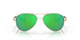 Front View of Costa Del Mar Loreto Pilot Sunglasses Rose Gold/Polarized Green Mirror 580P 56mm