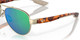 Top View of Costa Del Mar Loreto Pilot Sunglasses Rose Gold/Polarized Green Mirror 580P 56mm