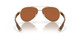 Front View of Costa Del Mar Loreto Pilot Sunglasses Rose Gold/Polarized Green Mirror 580P 56mm Alternate 1