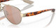 Top View of Costa Del Mar Loreto Sunglass Rose Gold/Polarized Copper Silver Mirror 580P 56mm