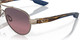 Top View of Costa Del Mar Loreto Women Sunglass Gold Pearl/Polarized Rose Gradient 580G 56mm