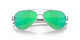 Close Up View of Costa Del Mar Loreto Women's Sunglasses Silver/Polarized Green Mirror 580G 56 mm