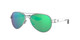 Close Up View of Costa Del Mar Loreto Women's Sunglasses Silver/Polarized Green Mirror 580G 56 mm Alternate 1