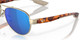 Top View of Costa Del Mar Loreto Womens Sunglasses Rose Gold/Polarized Blue Mirror 580G 56mm