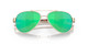 Close Up View of Costa Del Mar Loreto Sunglasses Rose Gold/Polarized Green Mirror 580G GLASS 56mm