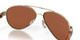 Profile View of Costa Del Mar Loreto Sunglasses Rose Gold/Polarized Green Mirror 580G GLASS 56mm Alternate 1