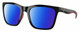 Profile View of Costa Del Mar Panga Designer Polarized Sunglasses with Custom Cut Blue Mirror Lenses in Shiny Black Fuchsia Purple Ladies Cat Eye Full Rim Acetate 56 mm