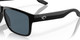 Top View of Costa Del Mar Paunch Unisex Designer Sunglass in Black/Polarized Gray 580P 57 mm