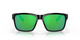 Front View of Costa Del Mar Paunch Unisex Sunglasses in Black/Polarized Green Mirror 580P 57mm