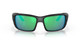 Front View of Costa Del Mar Permit Unisex Sunglass Black Gray/Polarized Green Mirror 580G 63mm