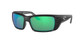 Close Up View of Costa Del Mar Permit Unisex Sunglass Black Gray/Polarized Green Mirror 580G 63mm Alternate 1