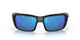Front View of Costa Del Mar Permit Unisex Sunglasses in Black/Polarized Blue Mirror 580G 63 mm