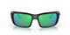 Front View of Costa Del Mar Permit Unisex Sunglasses in Black/Polarized Green Mirror 580G 63mm