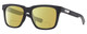 Profile View of Costa Del Mar Pescador Designer Polarized Reading Sunglasses with Custom Cut Powered Sun Flower Yellow Lenses in Matte Fishing Net Gray with Rubber Unisex Square Full Rim Acetate 55 mm