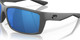 Top View of Costa Del Mar Reefton Unisex Sunglass Gray Black/Polarized Blue Mirror 580P 64mm