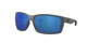 Close Up View of Costa Del Mar Reefton Unisex Sunglass Gray Black/Polarized Blue Mirror 580P 64mm Alternate 1