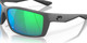 Top View of Costa Del Mar Reefton Unisex Sunglasses in Gray/Polarized Green Mirror 580P 64mm