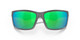 Close Up View of Costa Del Mar Reefton Unisex Sunglasses in Gray/Polarized Green Mirror 580P 64mm
