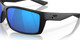 Top View of Costa Del Mar Reefton Unisex Sunglasses in Black/Polarized Blue Mirror 580G 64mm