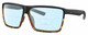 Profile View of Costa Del Mar Rincon Designer Progressive Lens Blue Light Blocking Eyeglasses in Matte Black Shiny Amber Brown Tortoise Havana Unisex Square Full Rim Acetate 63 mm
