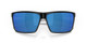 Close Up View of Costa Del Mar Rincon Unisex Sunglasses in Black/Polarized Blue Mirror 580P 63 mm