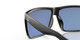 Front View of Costa Del Mar Rincon Unisex Sunglasses in Black/Polarized Blue Mirror 580P 63 mm Alternate 1