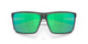 Close Up View of Costa Del Mar Rincon Unisex Sunglasses in Gray/Polarized Green Mirror 580G 63 mm