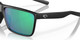 Top View of Costa Del Mar Rincon Unisex Sunglasses in Black/Polarized Green Mirror 580G 63mm