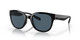 Top View of Costa Del Mar Salina Womens Cat Eye Sunglasses in Black/Polarized Gray 580P 53mm Alternate 1