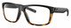 Profile View of Costa Del Mar Slack Tide Designer Blue Light Blocking Eyeglasses in Matte Black Shiny Amber Brown Tortoise Havana Unisex Square Full Rim Acetate 60 mm