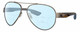 Profile View of Costa Del Mar South Point Designer Progressive Lens Blue Light Blocking Eyeglasses in Golden Pearl Brown Tortoise Havana Blue Unisex Pilot Full Rim Metal 59 mm