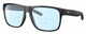 Profile View of Costa Del Mar Spearo XL Designer Progressive Lens Blue Light Blocking Eyeglasses in Matte Black Unisex Square Full Rim Acetate 59 mm