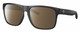 Profile View of Costa Del Mar Spearo XL Designer Polarized Sunglasses with Custom Cut Amber Brown Lenses in Matte Black Unisex Square Full Rim Acetate 59 mm