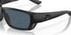Top View of Costa Del Mar Tuna Alley Unisex Sunglass Black Blackout/Polarized Gray 580P 62mm