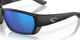 Top View of Costa Del Mar Tuna Alley Unisex Sunglasses Black/Polarized Blue Mirror 580G 62mm