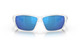 Front View of Costa Del Mar Tuna Alley Unisex Sunglasses White/Polarized Blue Mirror 580G 62mm