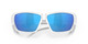 Close Up View of Costa Del Mar Tuna Alley Unisex Sunglasses White/Polarized Blue Mirror 580G 62mm