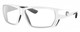 Profile View of Costa Del Mar Tuna Alley Designer Reading Eye Glasses in Gloss White Black Unisex Rectangular Full Rim Acetate 62 mm