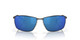 Front View of Costa Del Mar Turret Unisex Sunglasses in Black/Polarized Blue Mirror 580P 63 mm