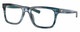 Profile View of Costa Del Mar Tybee Designer Reading Eye Glasses with Custom Cut Powered Lenses in Blue Teal Crystal Ocean Currents Unisex Panthos Full Rim Acetate 55 mm