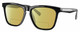 Profile View of Costa Del Mar Ulu Designer Polarized Reading Sunglasses with Custom Cut Powered Sun Flower Yellow Lenses in Gloss Black Silver Unisex Cat Eye Full Rim Acetate 56 mm