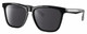 Profile View of Costa Del Mar Ulu Designer Polarized Reading Sunglasses with Custom Cut Powered Smoke Grey Lenses in Gloss Black Silver Unisex Cat Eye Full Rim Acetate 56 mm