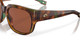 Top View of Costa Del Mar Waterwoman Cateye Sunglasses Brown Teal/Polarized Copper 580P 55mm