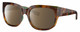 Profile View of Costa Del Mar Waterwoman Designer Polarized Sunglasses with Custom Cut Amber Brown Lenses in Shiny Palm Brown Teal Green Tortoise Havana Ladies Cat Eye Full Rim Acetate 55 mm