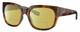 Profile View of Costa Del Mar Waterwoman Designer Polarized Reading Sunglasses with Custom Cut Powered Sun Flower Yellow Lenses in Shiny Palm Brown Teal Green Tortoise Havana Ladies Cat Eye Full Rim Acetate 55 mm