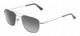 Profile View of American Optical Checkmate Unisex Pilot Designer Sunglasses in Silver/Grey 56 mm