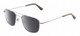 Profile View of American Optical Checkmate Designer Polarized Sunglasses with Custom Cut Smoke Grey Lenses in Shiny Silver Grey Unisex Pilot Full Rim Metal 56 mm